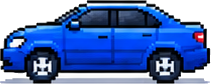 Pixel art sedan